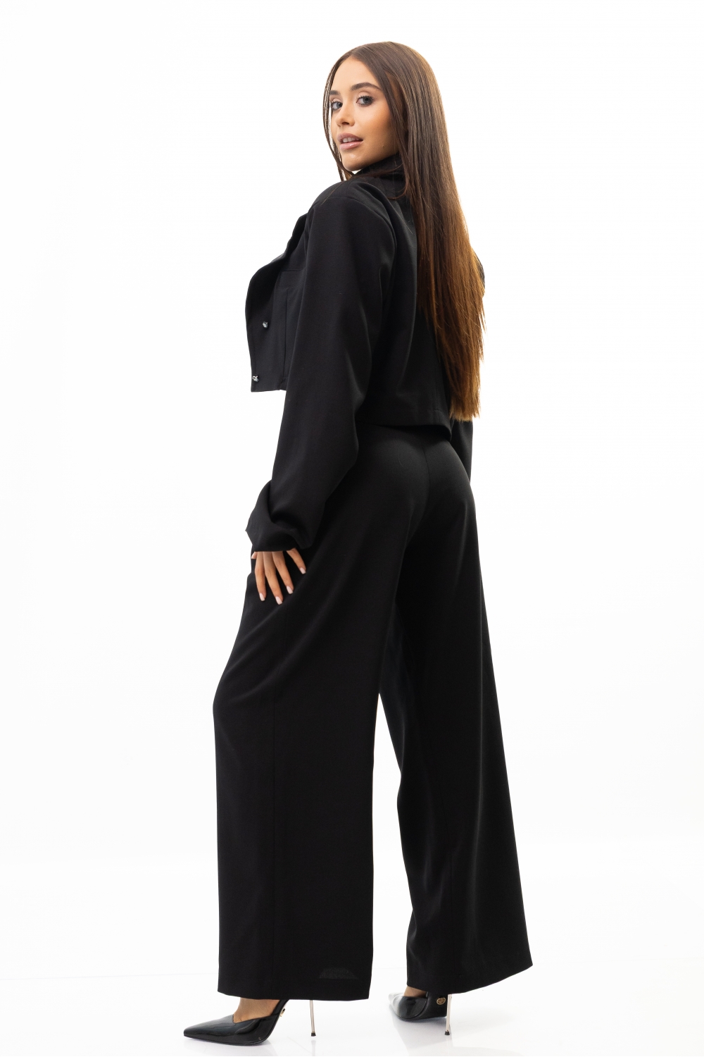 SET PANTALONI ȘI JACĂ ELEGANT BLACK