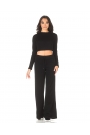 Set sportiv negru cu colanți și top scurt Daily black