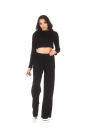 Set sportiv negru cu colanți și top scurt Daily black