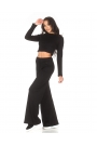 Set sportiv negru cu colanți și top scurt Daily black