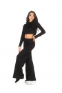 Set sportiv negru cu colanți și top scurt Daily black