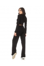 Set sportiv negru cu colanți și top scurt Daily black