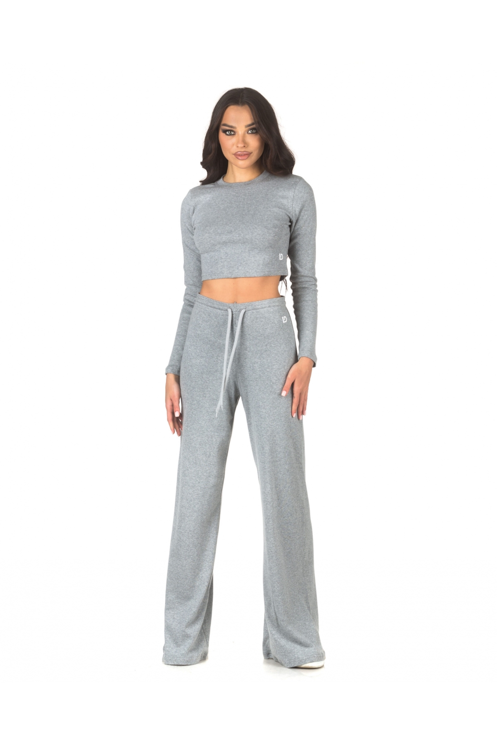 Set sportiv gri cu colanți și top scurt Daily - gray Set sportiv gri cu colanți și top scurt Daily - gray