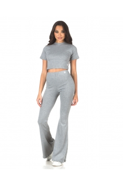 Спортен екип сиво с долнище и къс топ Everyday - grey