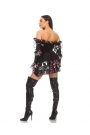 Dress with dramatic sleeves made of textile and chiffon Sensazione 2 Dress with dramatic sleeves made of textile and chiffon Sensazione 2