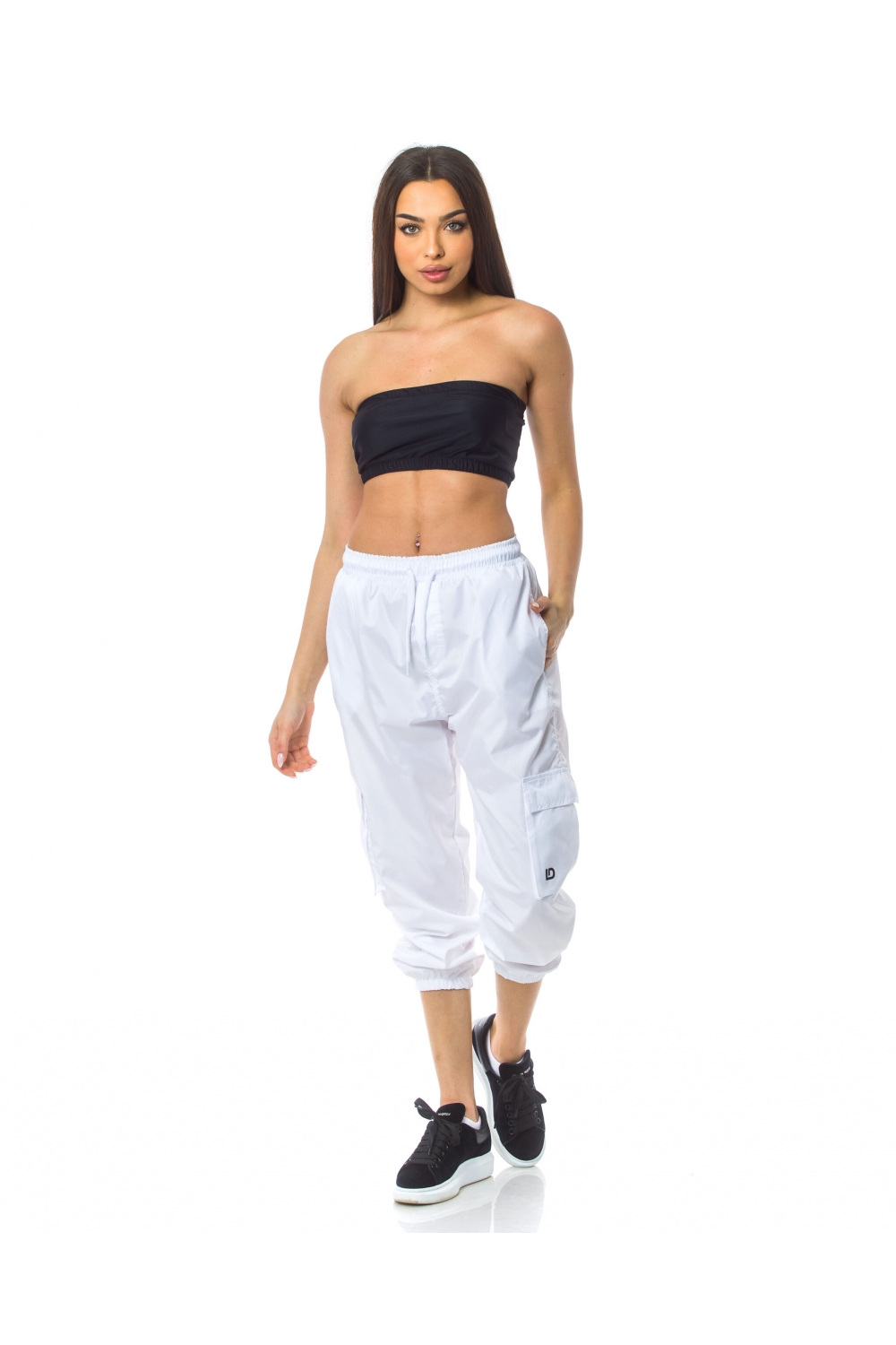 Pantaloni cargo albi Bianco