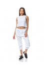 Pantaloni cargo albi Bianco